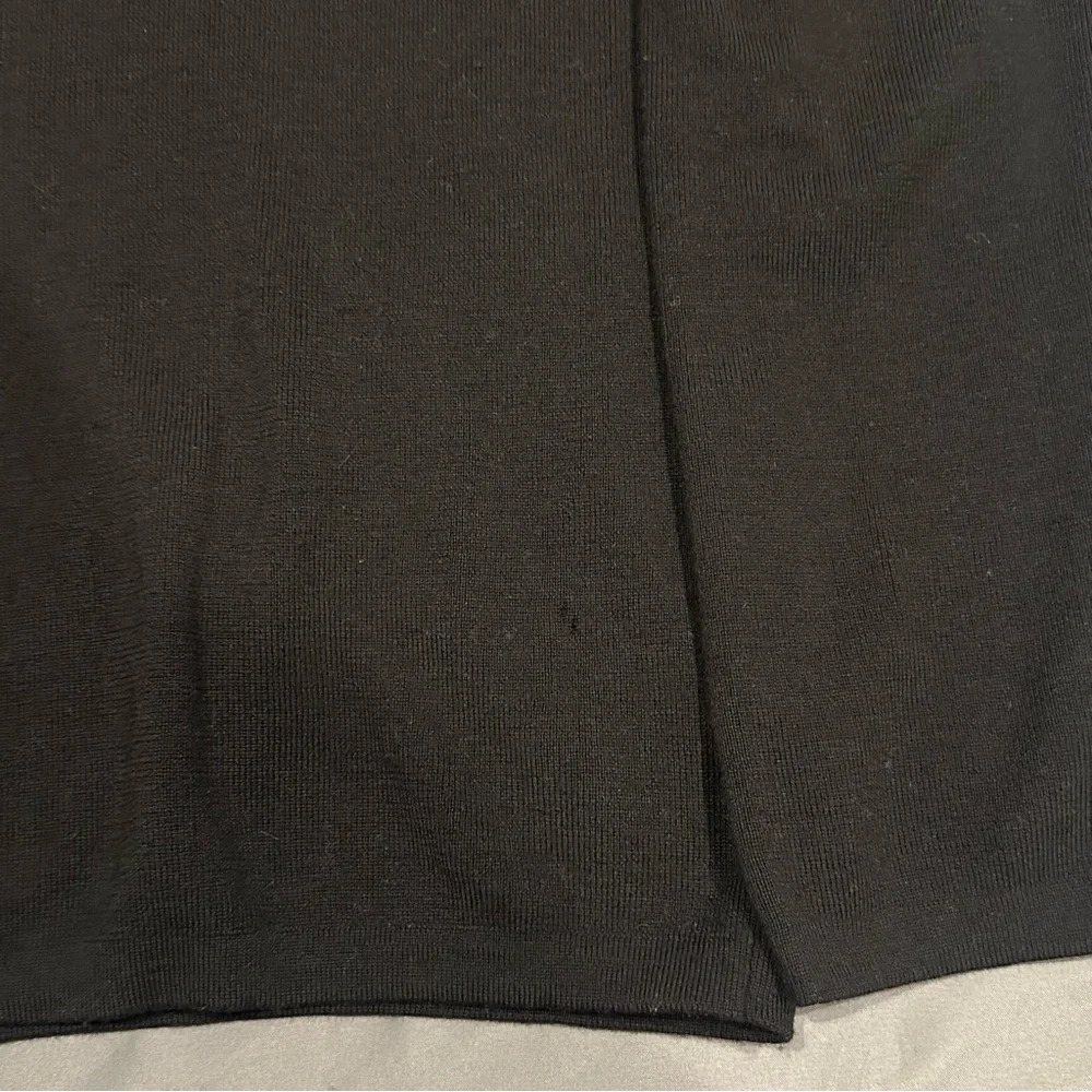 Banana Republic‎ Henley Sweater Mens L Black 100% Extra Fine Italian Merino Wool